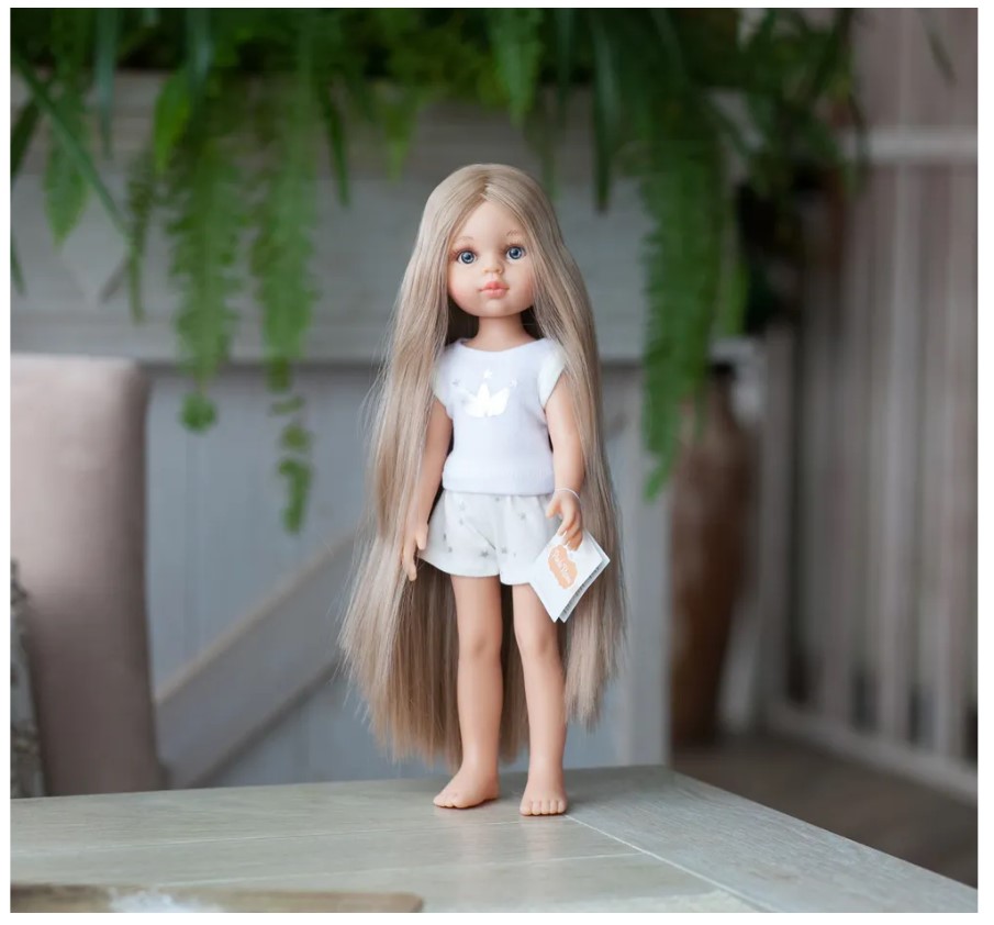 Кукла Карла с длинными волосами в пижаме 32 см  
